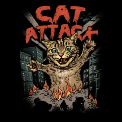 Wicked Clothes 'Cat Attack' Shirt New