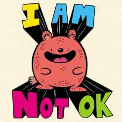 Wicked Clothes 'I Am Not OK' Shirt New