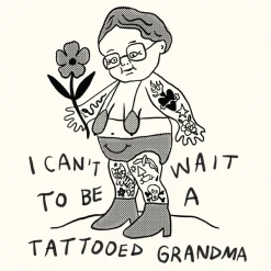 Wicked Clothes 'Tattooed Grandma' Shirt New