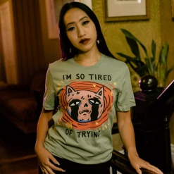 Wicked Clothes 'Tired Of Trying' Shirt New