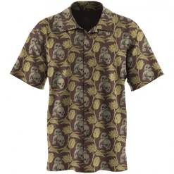 Wicked Clothes 'Ornate Skulls' Button-Up Shirt New