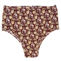 Wicked Clothes 'Ornate Skulls' High-Waisted Underwear New