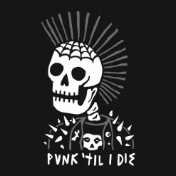 Wicked Clothes Bones Punk Til I Die Shirt
