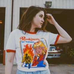 Wicked Clothes Paranormal Pyrokinesis For Beginners Ringer Shirt