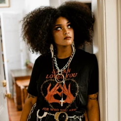 Wicked Clothes 'Satan Loves You' Shirt New