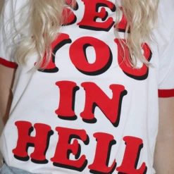 Wicked Clothes 'See You In Hell' Ringer Shirt