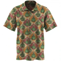 Wicked Clothes Skeleton Cowboys Button-Up Shirt