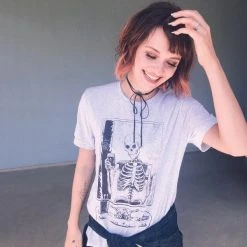 Wicked Clothes Skelfie Shirt Bones