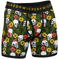 Wicked Clothes New 'Tropical Skulls' Boxer Briefs