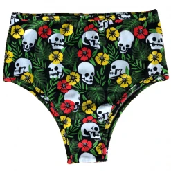 Wicked Clothes 'Tropical Skulls' High-Waisted Underwear New